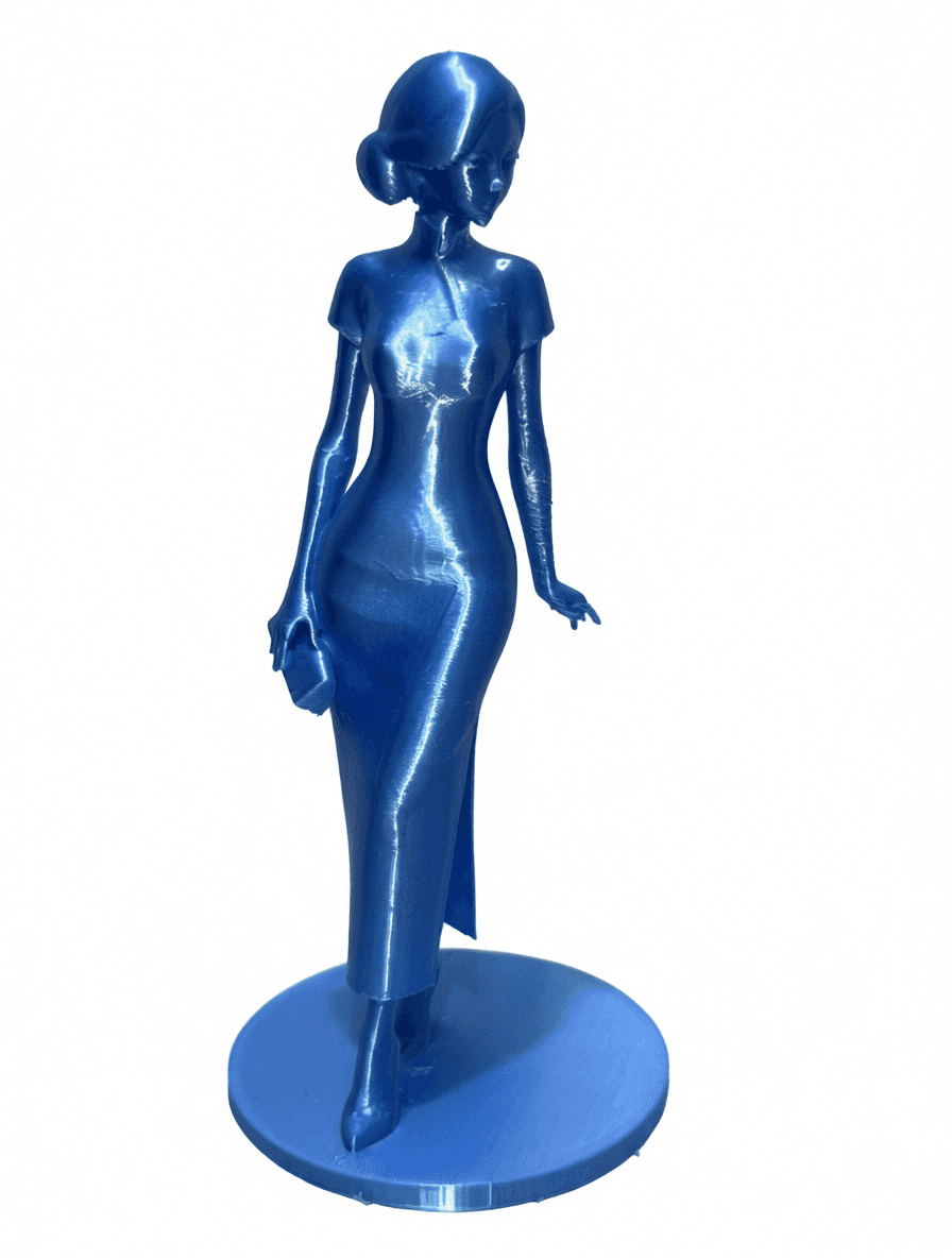 Finished custom 3D printed figurine created from a personal character model